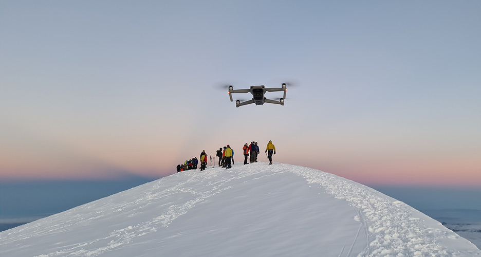 FPT et drone dans le bassin du glacier du Tour